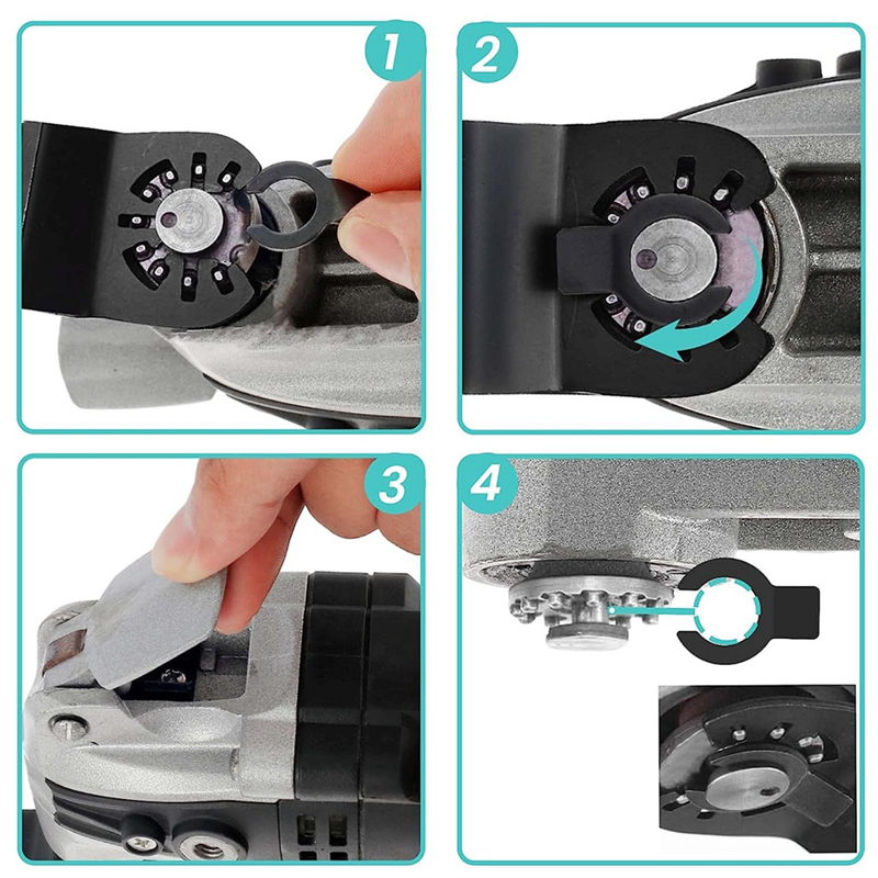 16 Piece Titanium Oscillating Saw Blades Metal Cutting Universal Multitool Blades for Wood Plastics Metal