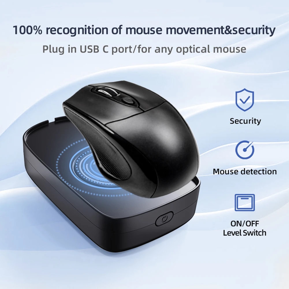 Mouse Jiggler Virtual Mouse Mover for PC, Laptop,Driver-Free Anti-sleep Automatic Movement To Prevent Computer Lock Screen. 