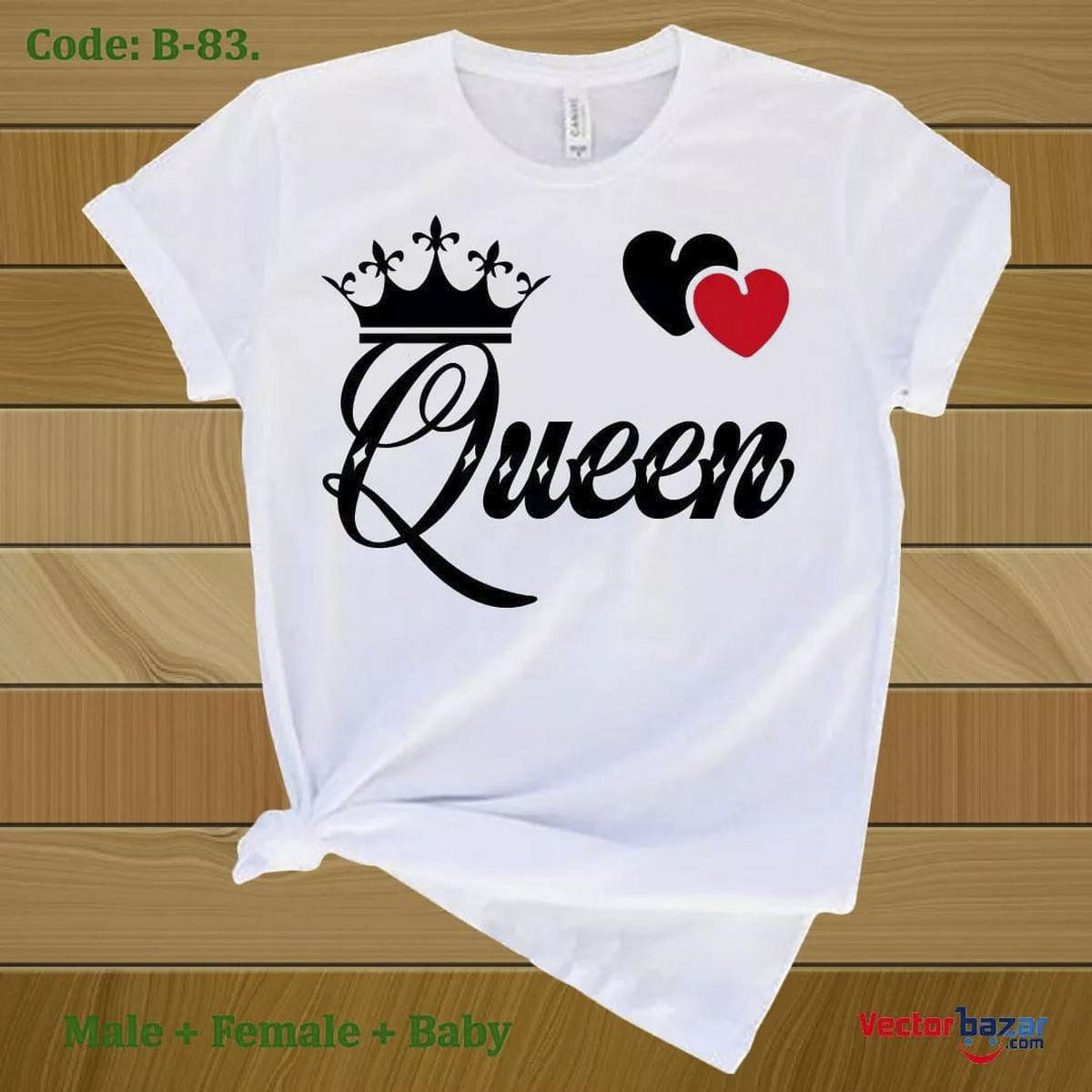 queen t shirt white