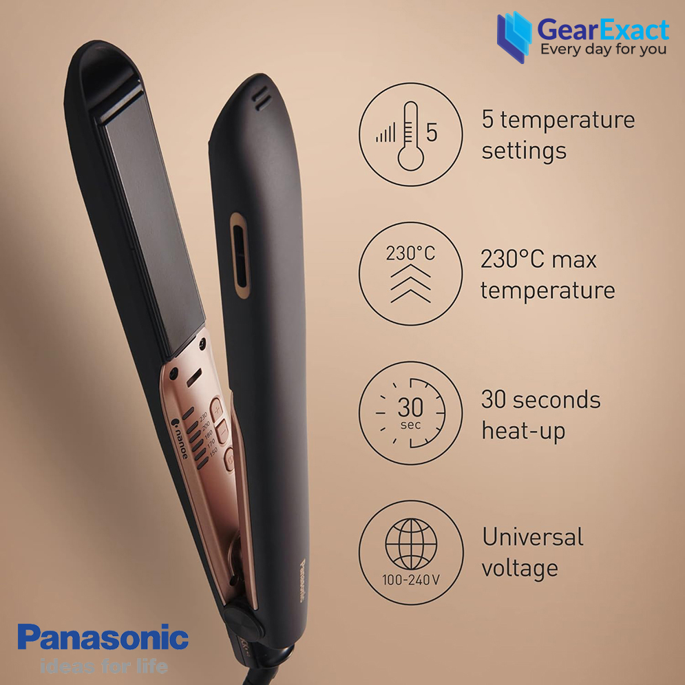 Panasonic EH-HS99 Nanoe Hair Straightener for Women. 