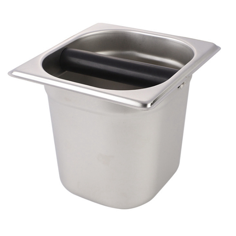 Coffee Knock Box, Stainless Steel Espresso Knock Box Built-in Container for Coffee Ground,Knock Box Espresso