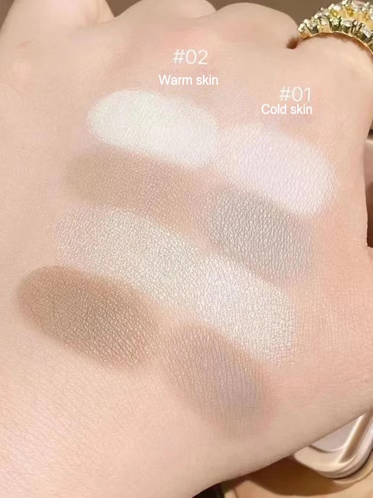 Judydoll Facial Highlighter Makeup Palette Face Matte Shadow Lasting Glow Brighten Contour Shimmer Powder 3D Nose Cosmetics. 
