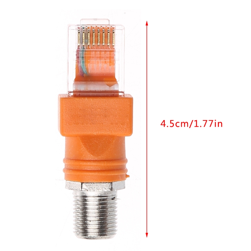 Coaxial To Ethernet Adapter Coax Rf F Female To Rj45 Male Converter For Tester. 