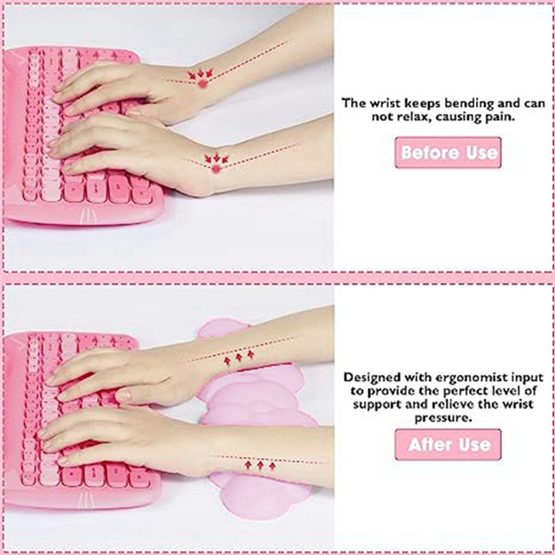 1 PCS Cloud Mouse Pad Wrist Support Ergonomic Palm Rest Purple for Computer,Laptop,Office Work,PC. 