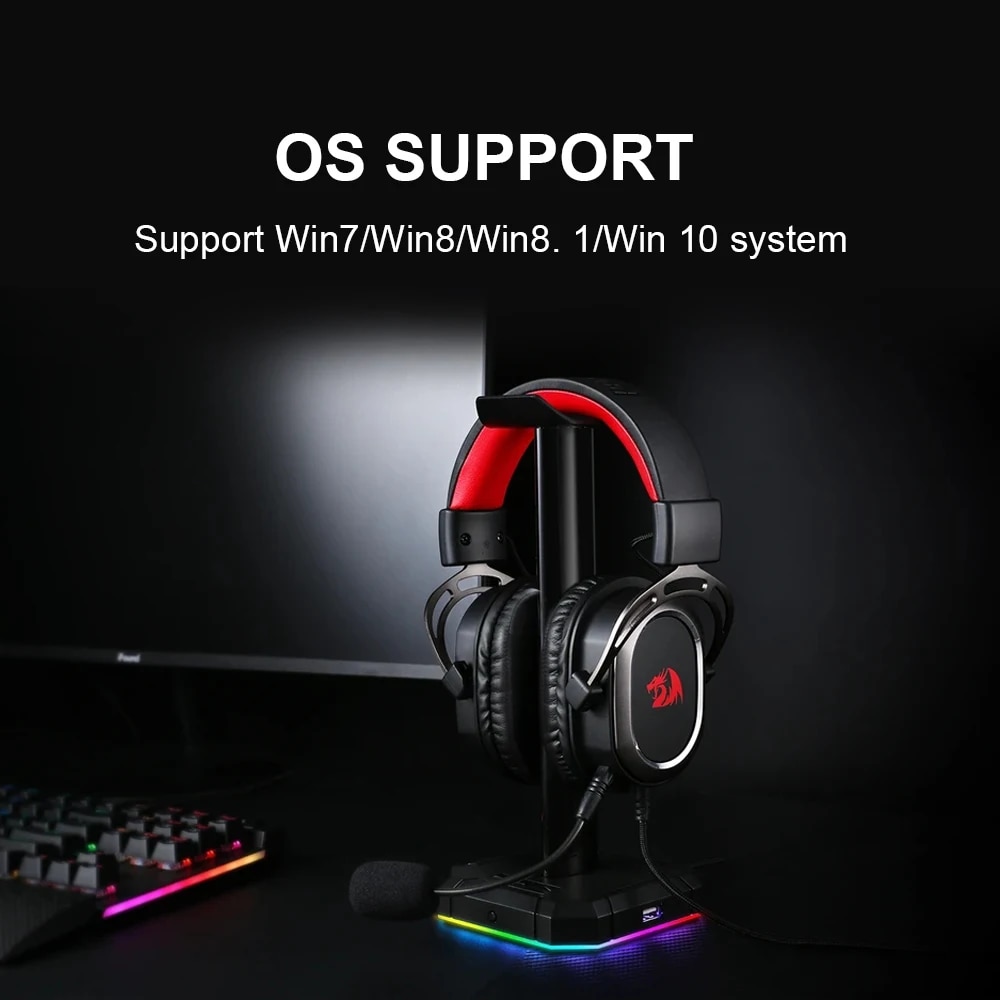 REDRAGON H710 Pro Helios gaming Headphone Microphone Noise cancelling,7.1 USB Surround Computer headset Earphones EQ Controller. 
