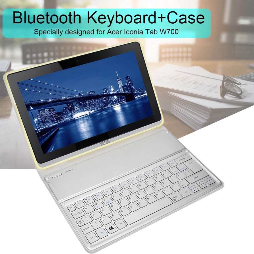 USB Bluetooth Silver Keyboard Dock And Beige Case KT-1252 For Acer BE. 