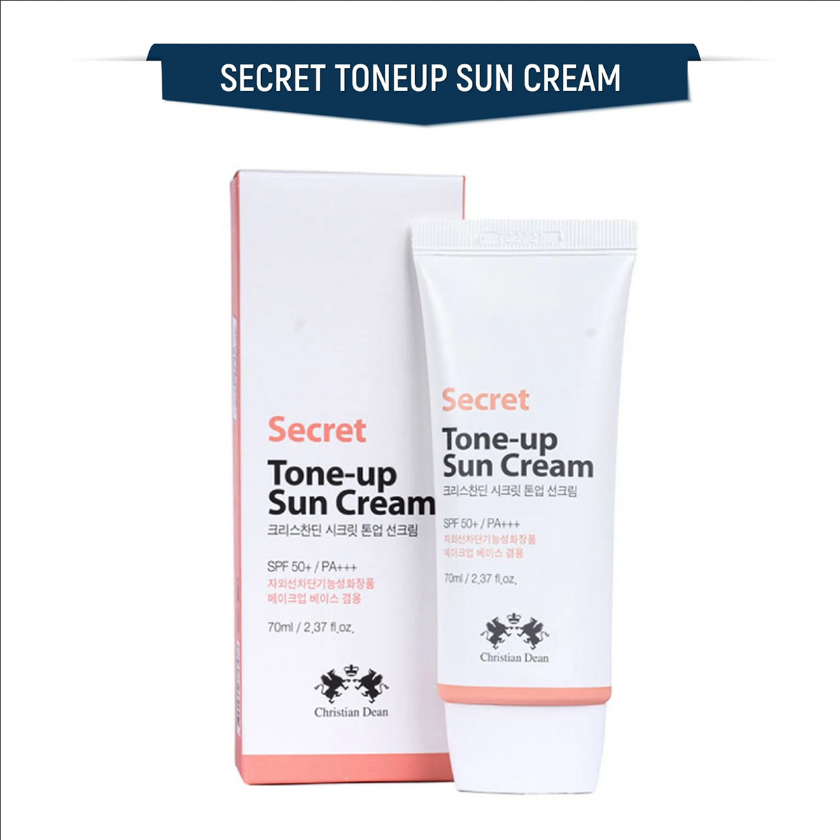 Christian Dean Secret Tone-Up Sun Cream with SPF50+ – 70ml