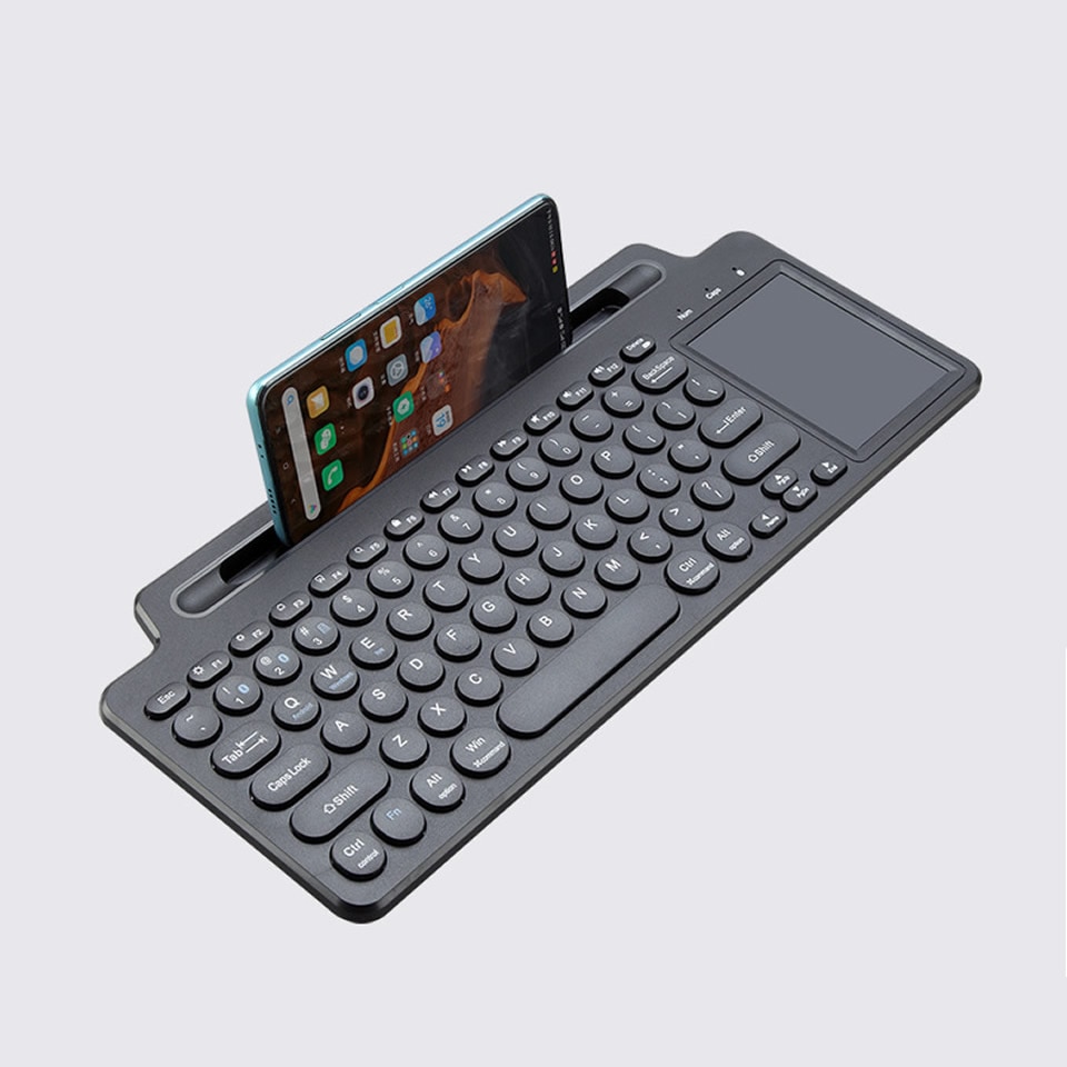 2.4G Wireless Bluetooth Keyboard with Number Touchpad Mouse Card Slot Numeric Keypad for Android IOS Desktop Laptop PC TV Box. 