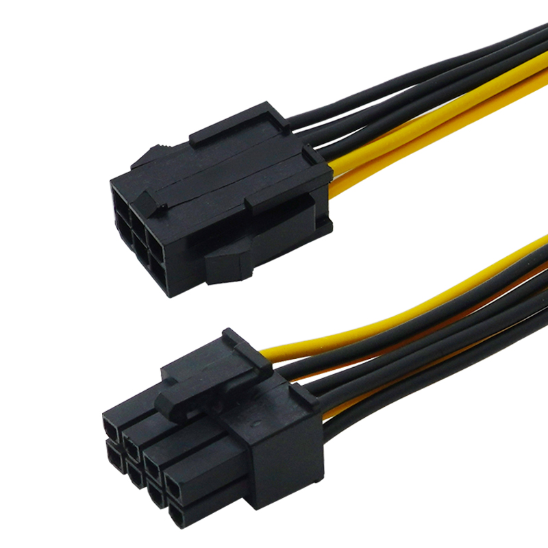 PCIe 6pin to 6 2 pin PCI 8pin Adapter Splitter Power Extension Cable,Power Supply PCI-e 6-pin to 8-pin for PCI Express GPU Video. 