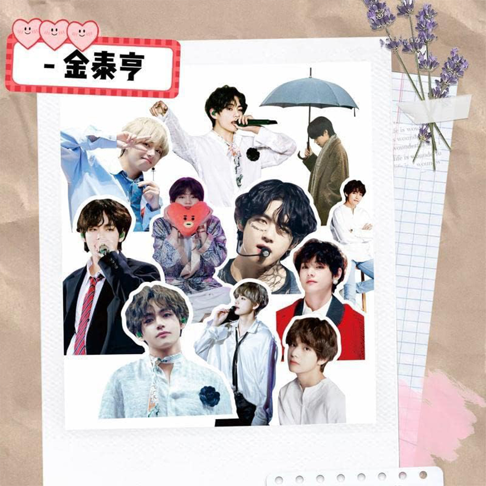 50 Pcs Set/ BTS V Kim Taehyung Solo Concept Stickers Set. 