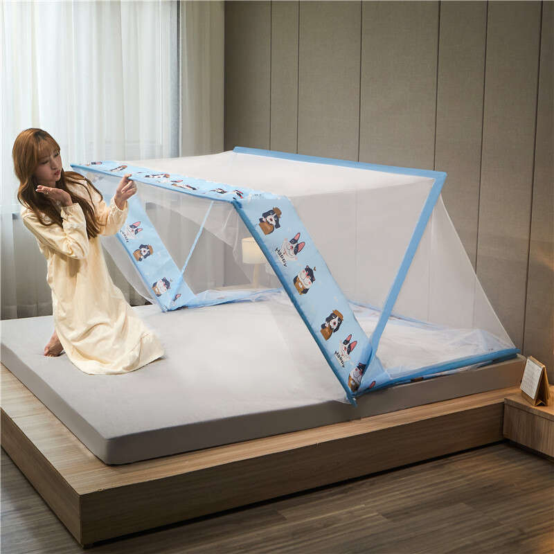 Internet celebrity foldable bottomless net, portable baby mosquito cover, student dormitories, single person storage, no installation. 