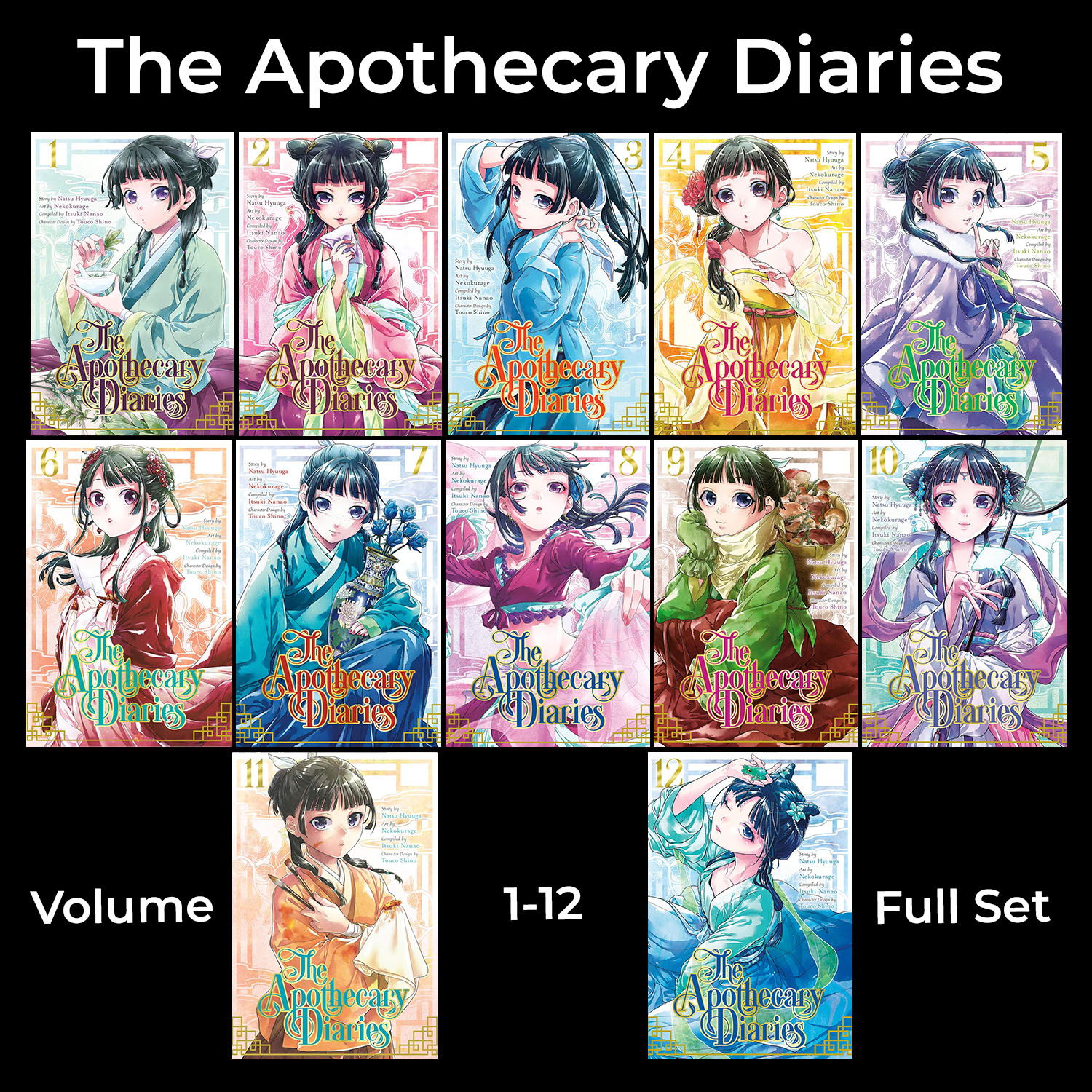 The Apothecary Diaries Manga Vol. (1–12) Set 12 Books Paperback