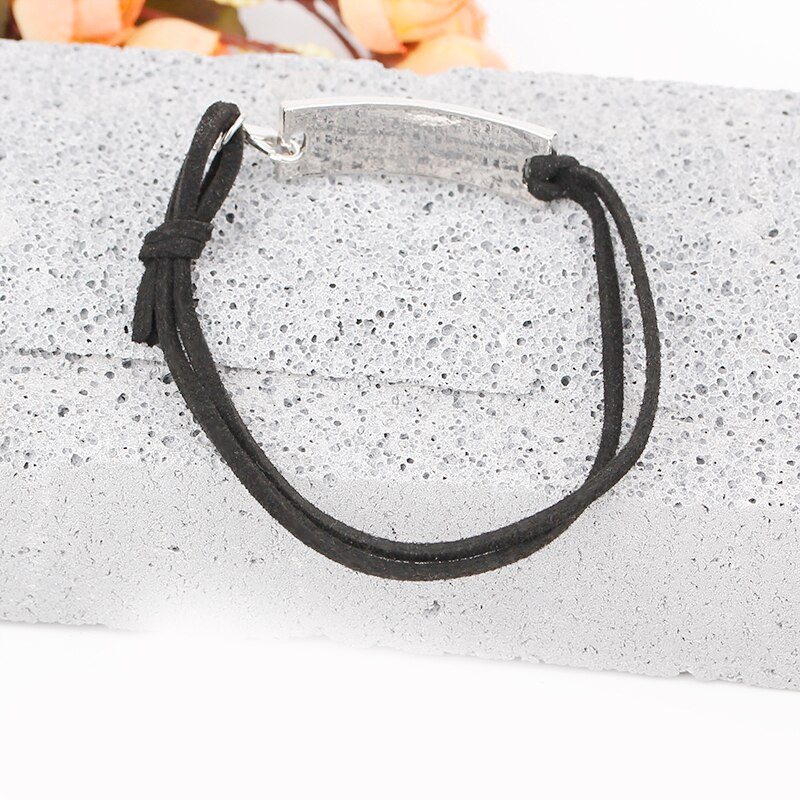 【VisioN Shop】You are braver you stronger than you seem and smarter than you think Bracelets letter Leather Bangles men. 