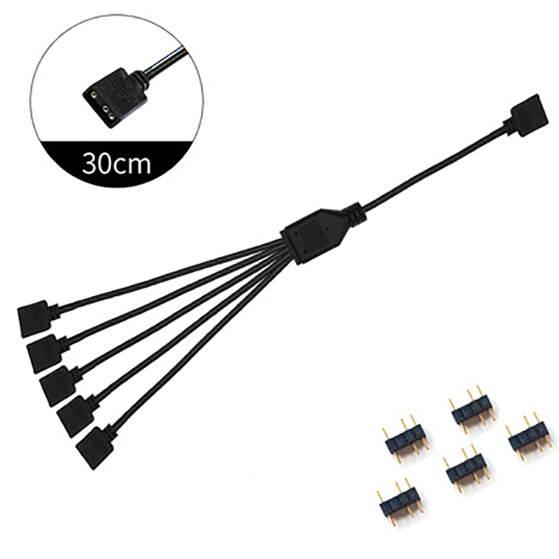 12V 4Pin Splitter 5V 3 Pin 1 To 4/3/2 Universal Mainboard ARGB ...
