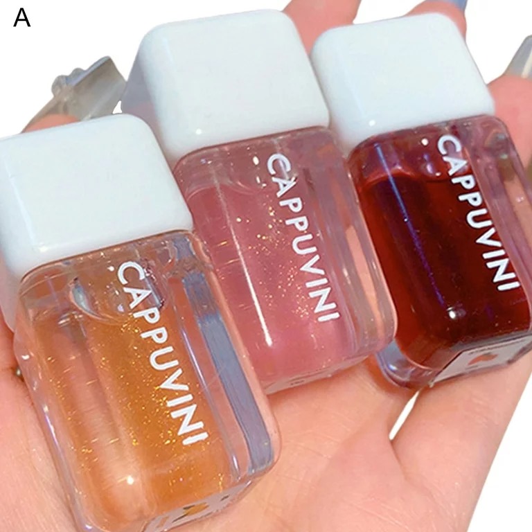 Cappuvini 3pcs Light Sensitive Jelly Lip Oil Set Lip Care. 