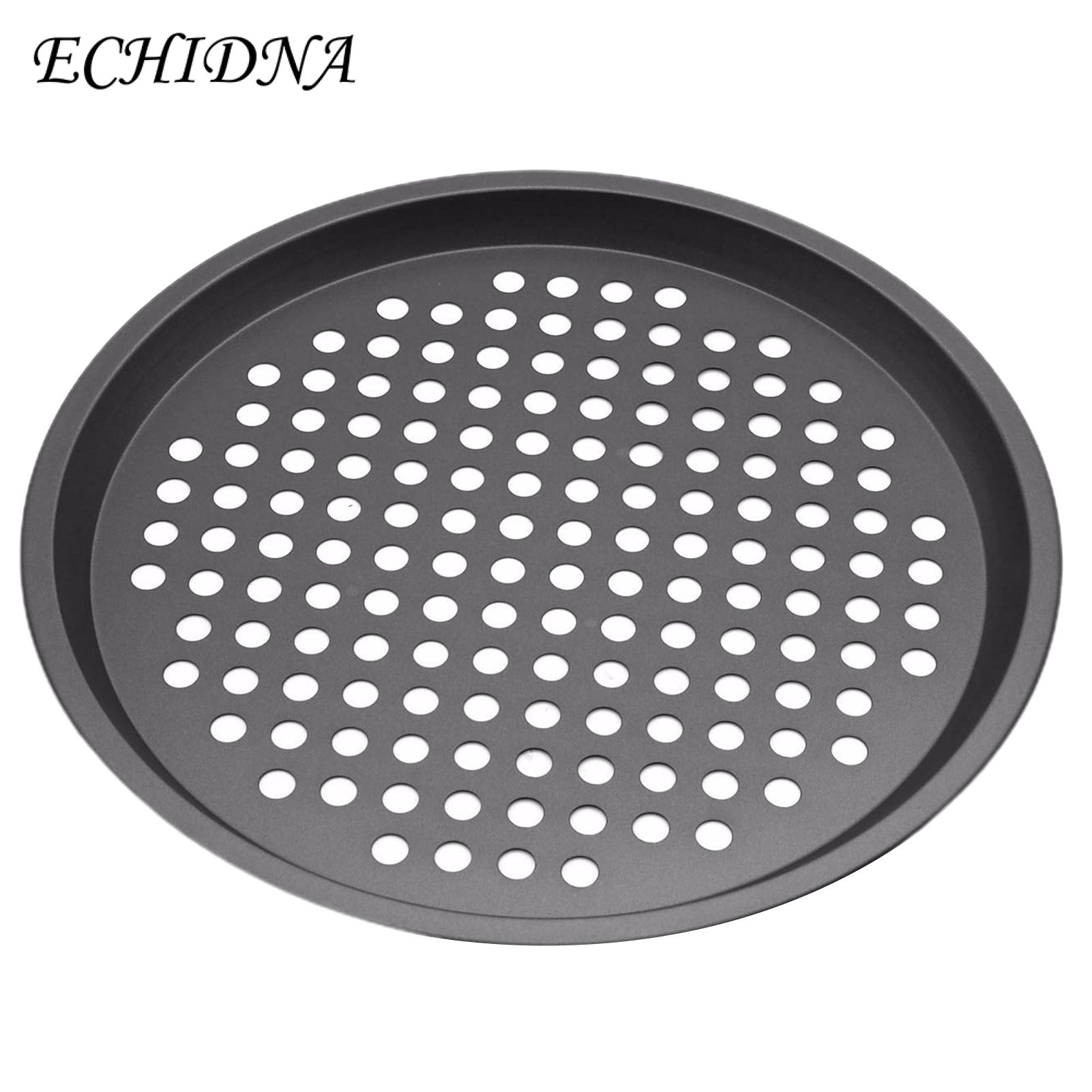 ECHIDNA Baking Pan Heat Resistant 12 Inch Round Pizza Tray Baking Tool Bakeware