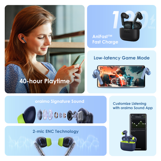 FreePods Lite ENC True Wireless Earbuds. 