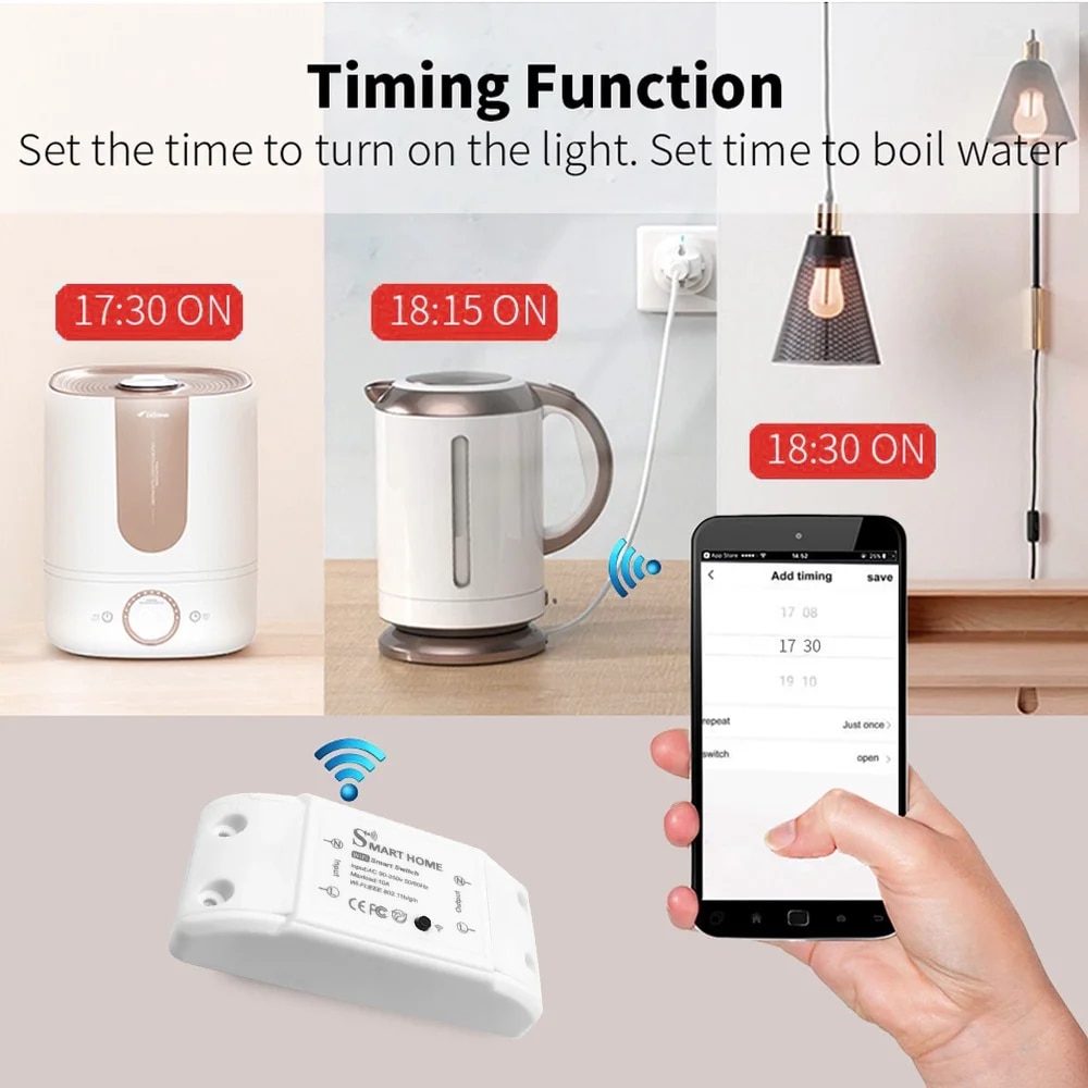 Smart Home House Wifi Wireless Remote Switch Breaker Domotic LED Light Controller Module Alexa Google Home Smartlife Tuya APP. 