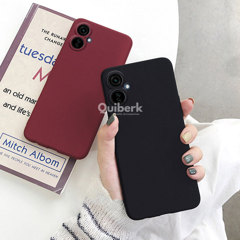 Quiberk for Tecno Spark 9T Shockproof Anti-Slip Soft TPU Sandstone Matte Back Case Cover. 