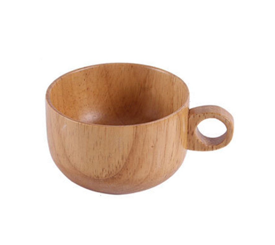 Customized handmade rubber wooden cup wooden coffee cup rubber wooden beer cup
