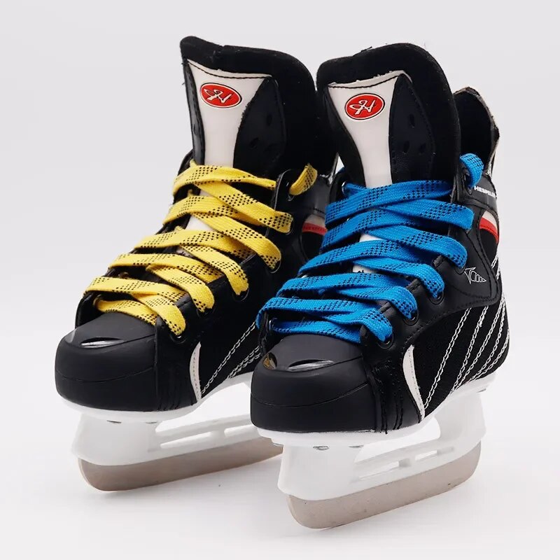 Skate Laces 8Different Length Dual Layer Braid Extra Reinforced Tips Waxed Tip Design Suit For Ice Hockey Skate Hockey Shoelace. 
