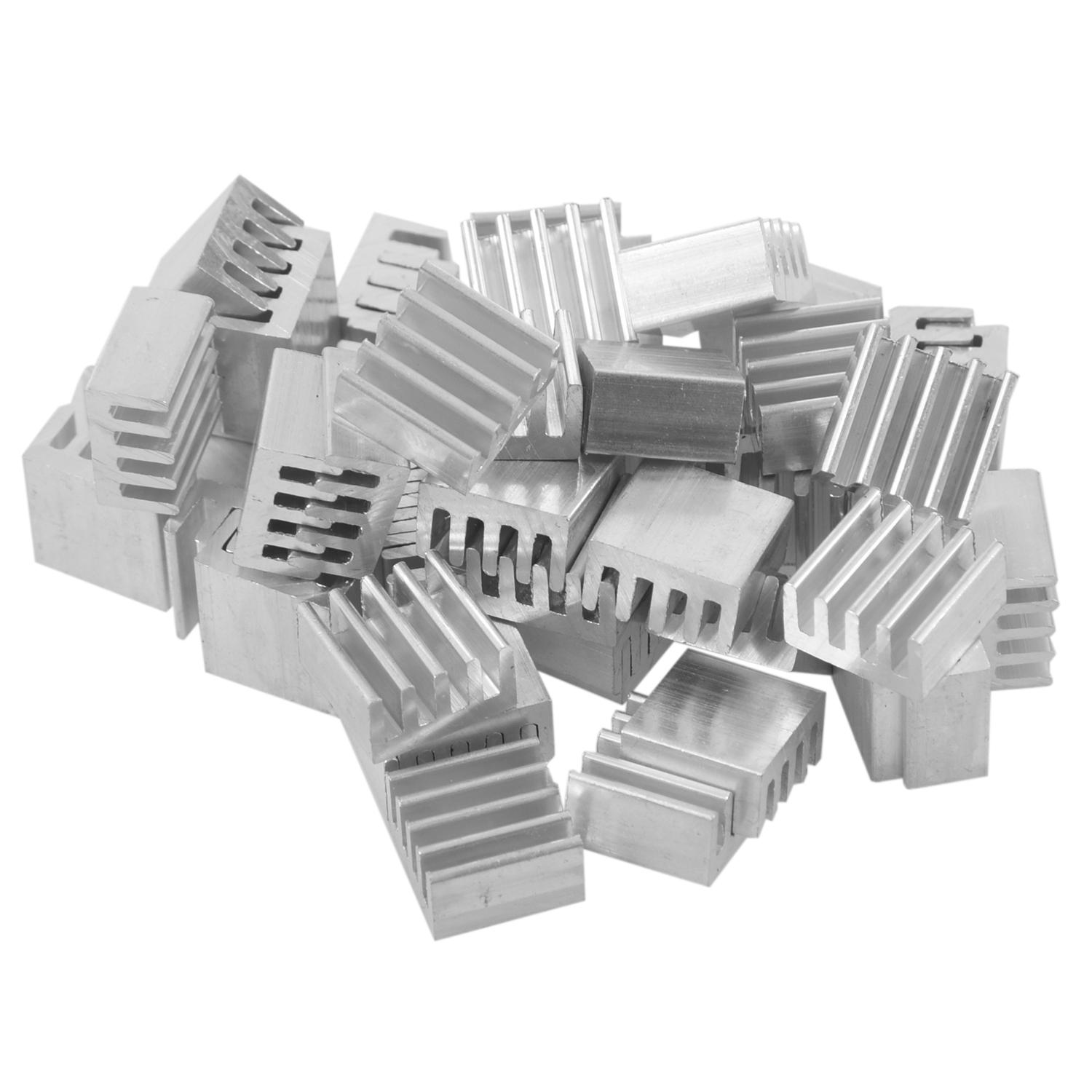 LKPCIGCXM 50pcs 9*9*5mm Mini Aluminium Heatsink For IC LED Chipset RAM. 