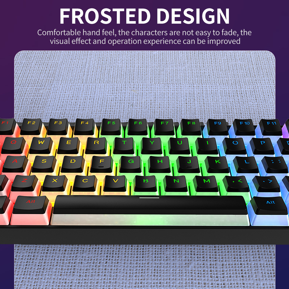 AJAZZ PBT Pudding Keycap 108 Keys PBT Keycap Set with Frosted Hand Feel for Mechanical Keyboard White(Only Keycaps). 