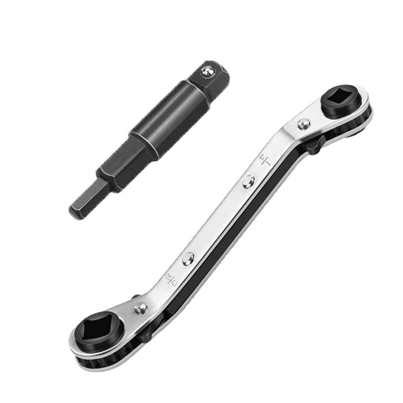 Hvac Service Wrench with Hex Bit Adapter