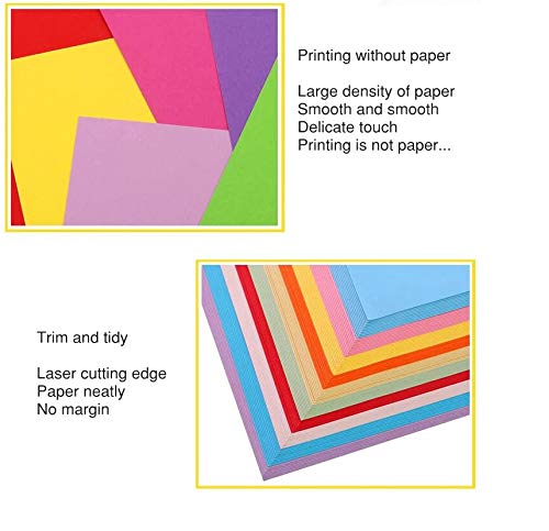 A4 Color Paper for Craft, Art & Photocopy - 100 Sheets. 10 Colour. 80GSM. 