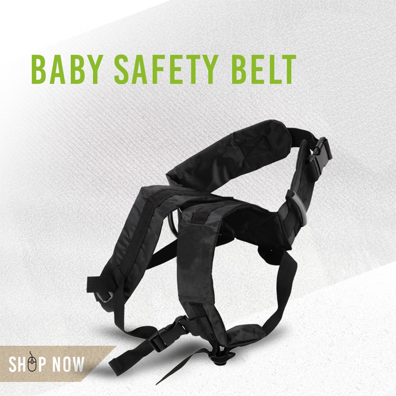 Kiddough Baby Safety Belt for Kids | Two Wheeler Bike/Scooty Belt for Kids Safety (Cartoon Red)