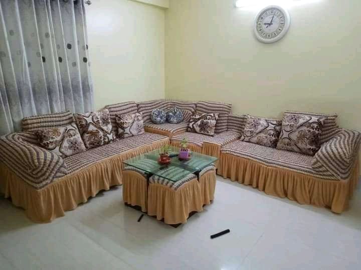Deep C/B Stripe Turkey Stretchable Sofa Cover for Regular Sofa
