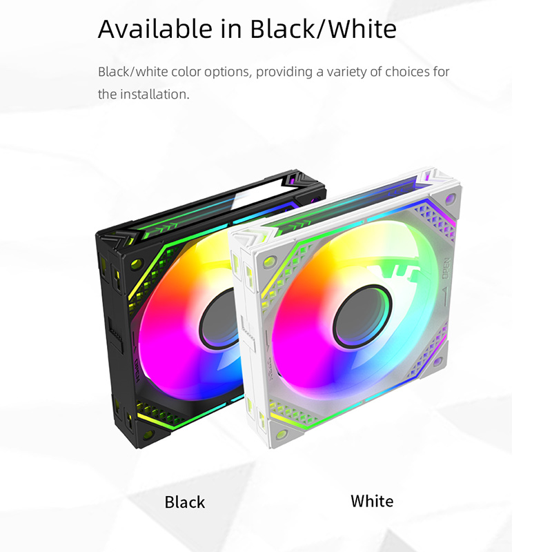 TEUCER JM-2 120mm Case Fan 4Pin PWM ARGB Mirror Light Effect aura sync Cooling Fan For PC Case Cooling Stystem CPU Water Cooler. 