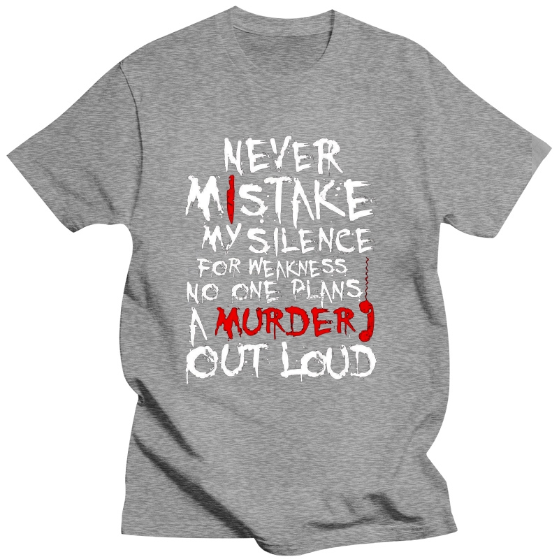 Never Mistake My Silence For Weakness Slogan Mens T-Shirt - Dexter Emo. 