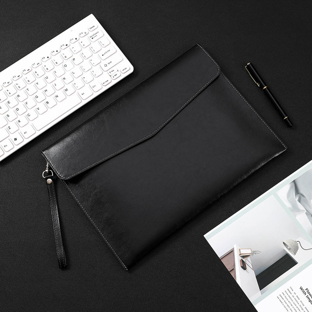 Information Bag Office File Bag PVC File Bag Portfolio Business Document Bag File Holder Leather Document Bag. 