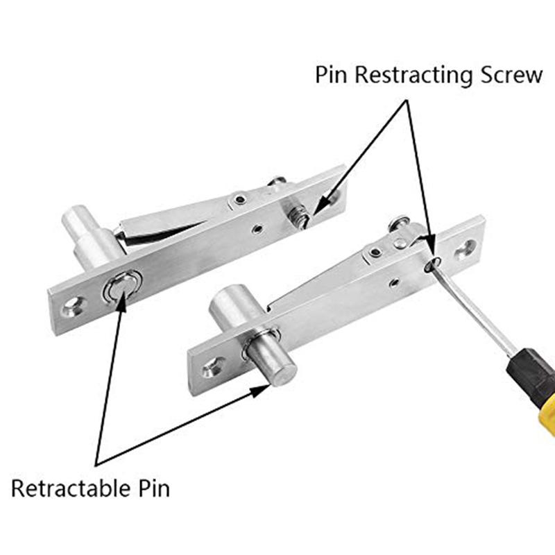 Stainless Steel Pivot Door Hinge Heavy Duty Pivot Hinge For Wood Doors 360 Degree Shaft