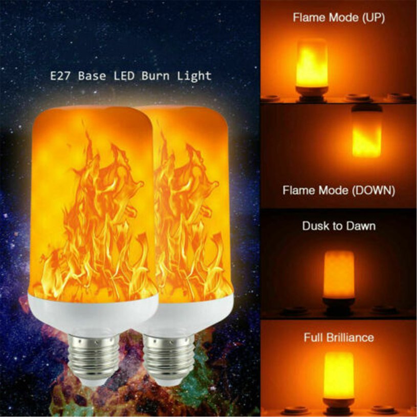 E27 LED er Flame Light Bulb Simulated Burning Fire Effect Night Lamp
