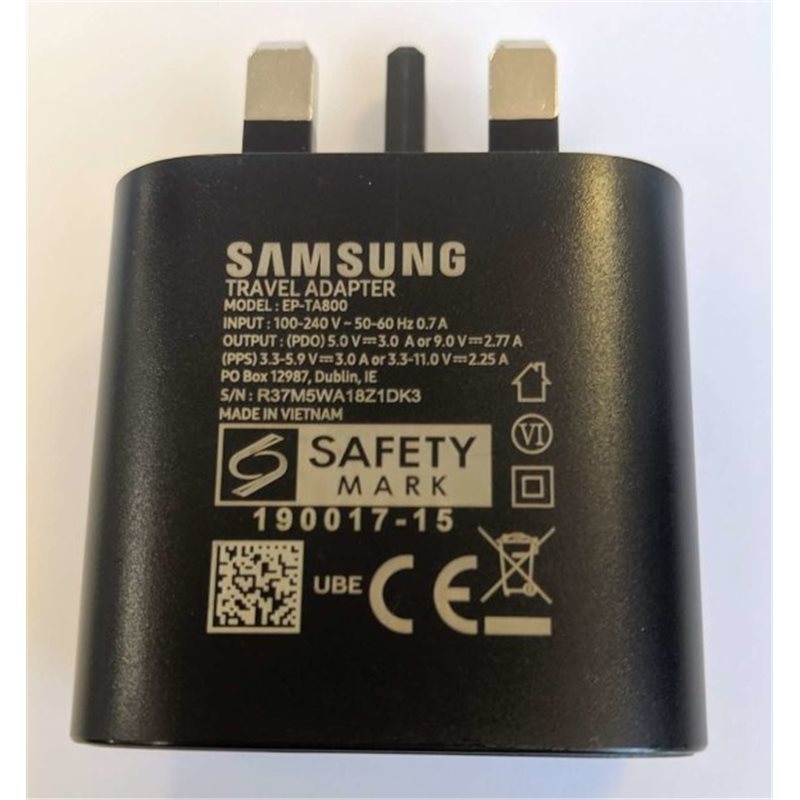 Samsung 25w Charger Surper Fast Charging UK 3 Pin Adapter Usb Type C PD PPS Quick Charging For Samsung Galaxy S20, S20 Plus, S20 Ultra, Note 10, Note 10 Plus, Note 20, Note 20 Ultra, S21, S21 Plus, S21 Ultra. 