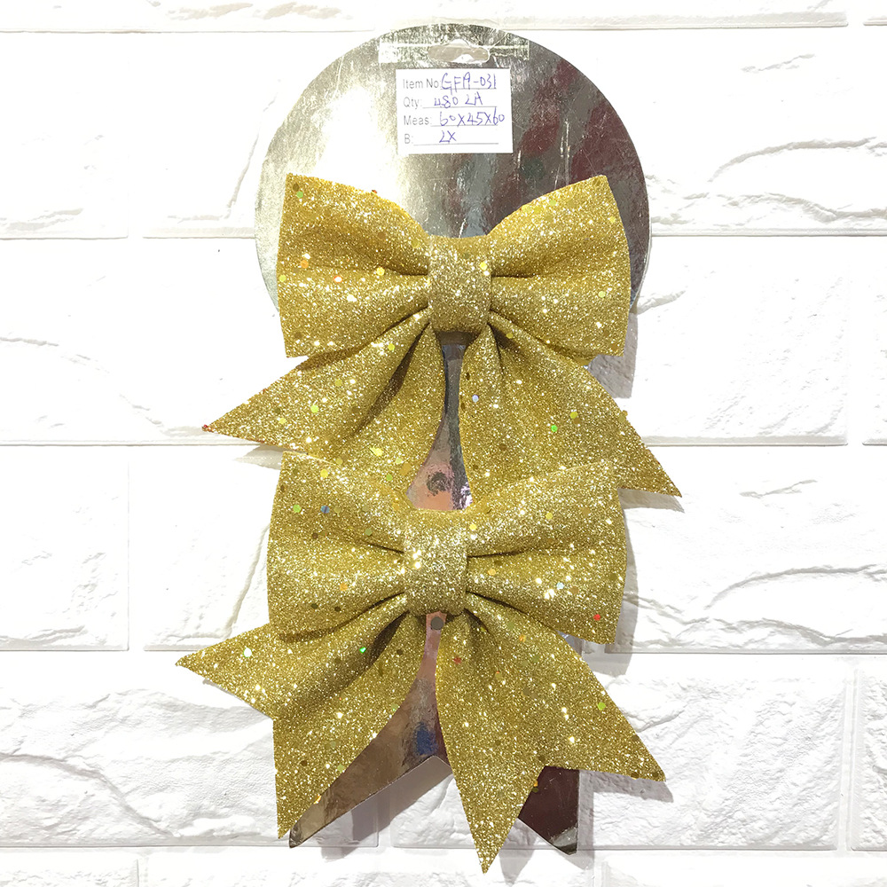 Pine Christmas Ribbon Cone Decoration For Handmade Red Sparkling. 