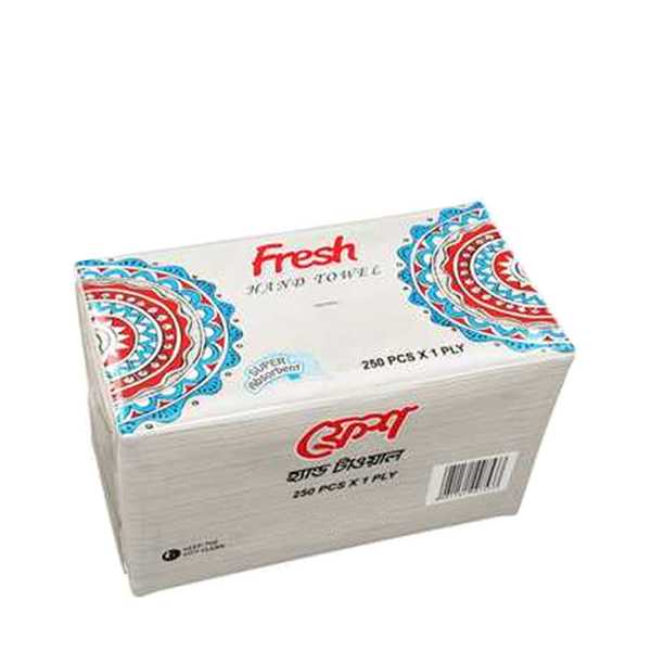 Fresh Hand Towel Tissue Paper 250 Pcs X 1 Ply 12 Box