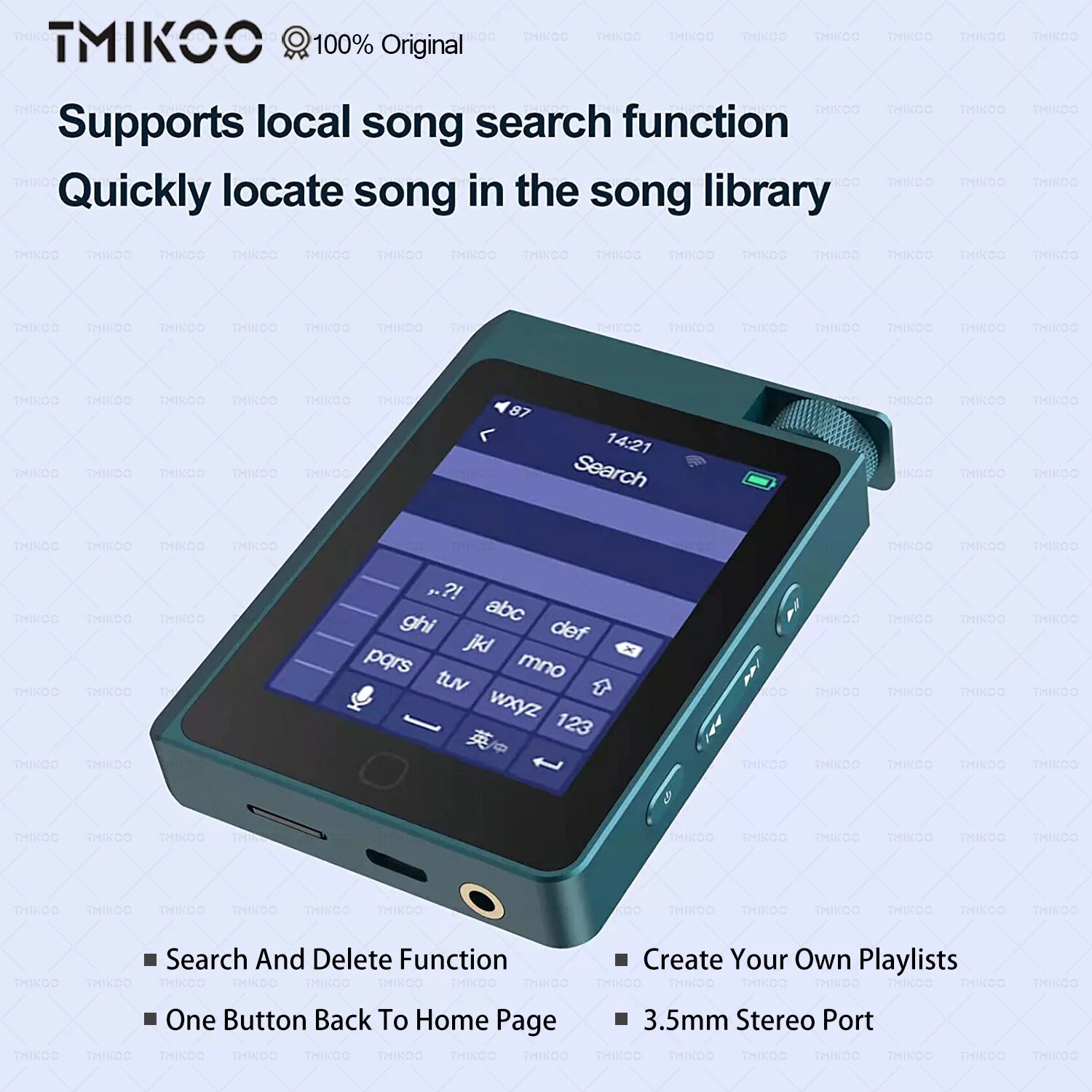 2023 NEW HiFi Lossless MP3 Player with Bluetooth 5.0, DSD High Resolution Digital Audio Player, High-Res Portable Music Player. 