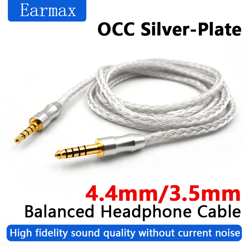 For SONY Audio Technica MDR-1A 1000XM3 XM4 XM5 MSR7 AR2 AR3 AR5 SR5 SR3 Earphone Replaceable16Core 4.4mm to 3.5mm Balanced Cable. 