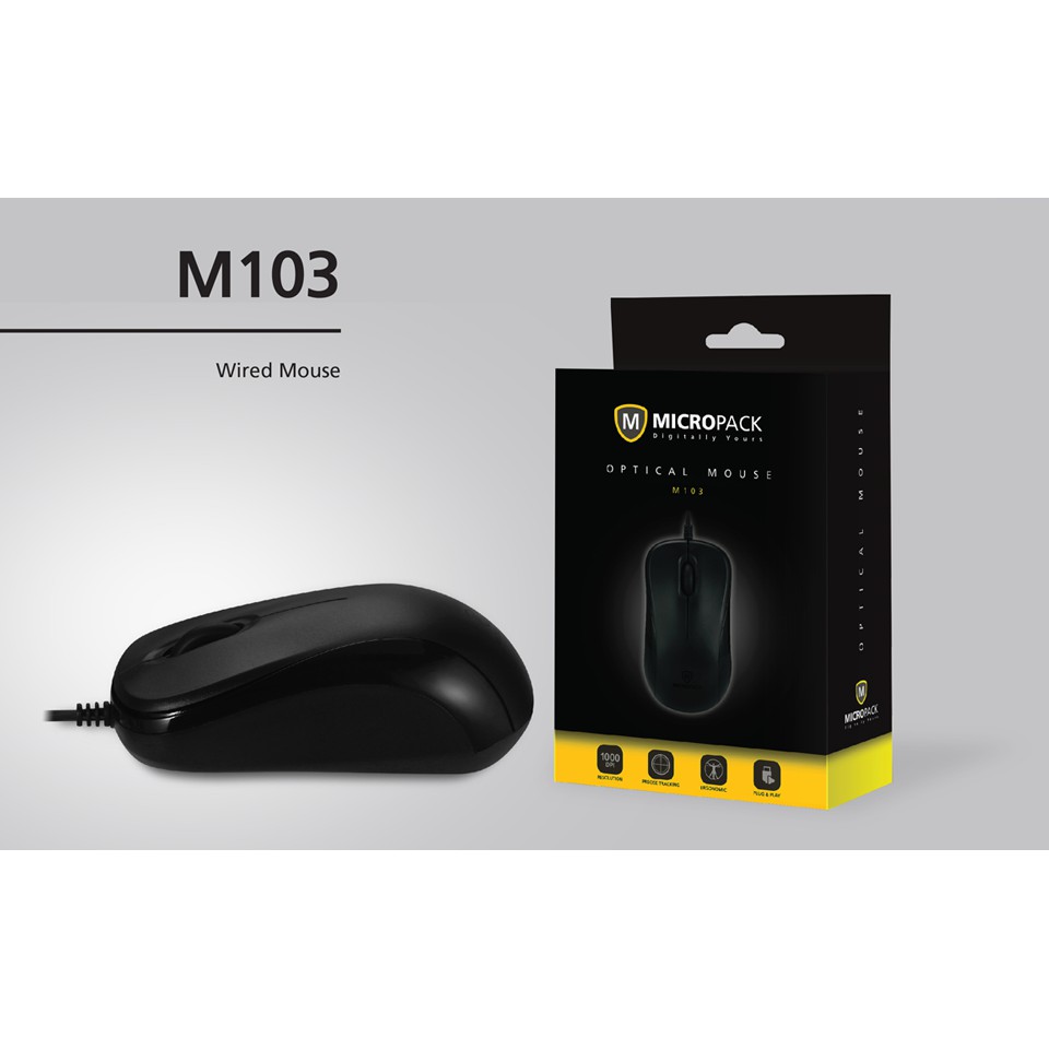 Micropack M103 Optical Usb Mouse, Usb Mouse - Mouse - Wireless Mouse. 