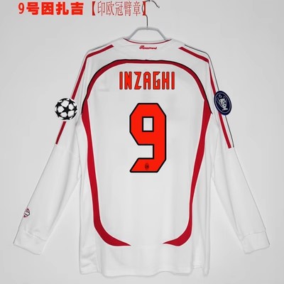0607 AC Milan Retro Jersey Kacanesta Maldini Inzaji Pirlo Long Sleeve Football Jersey. 