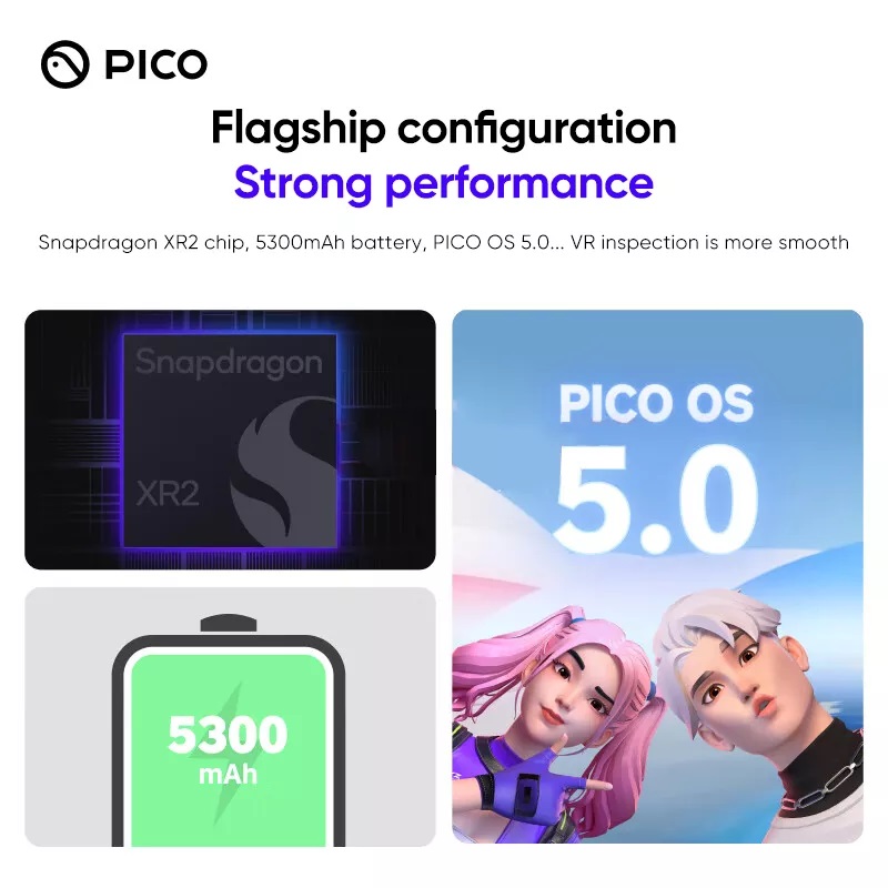 Pico 4 VR Glasses All-in-one Smart Glasses Virtual Reality Game Wireless Streaming High-definition 3D ViewVR Headset. 