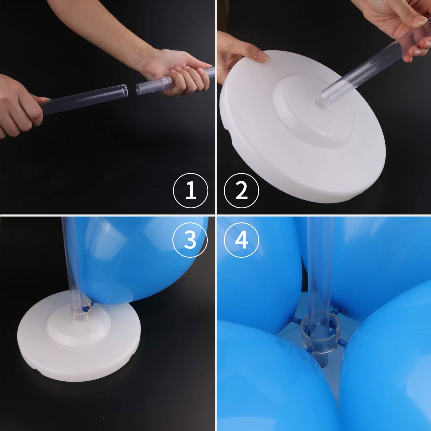 Transparent Pole Water Injection Base Pipe Round Plastic Balloon Arch Column Stand Base Kits Wedding Birthday Party Decor. 