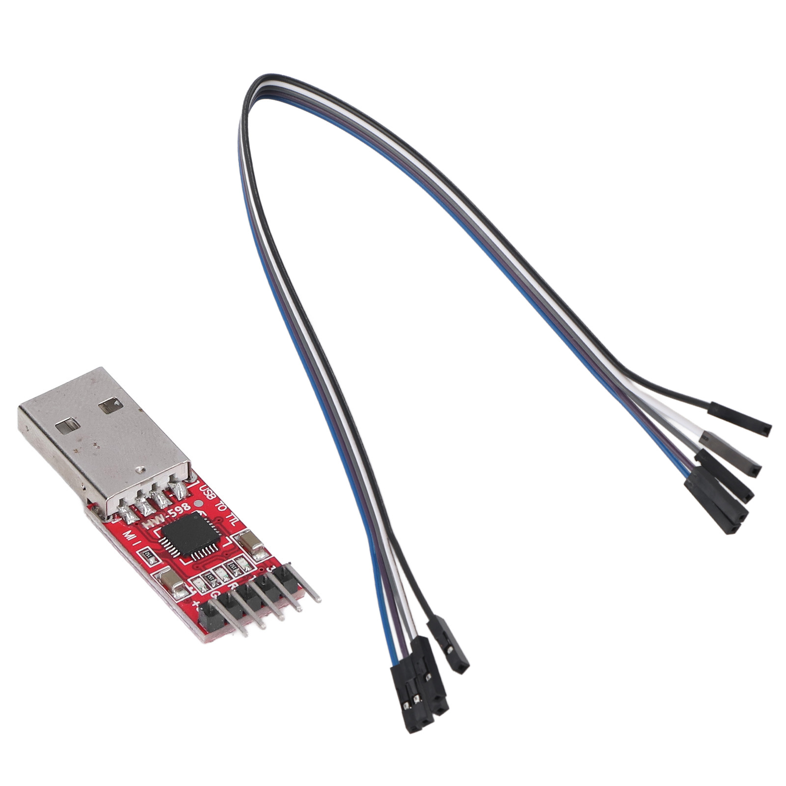 CP2102 USB to TTL Module Serial Converter Adapter STC Downloader with Jump Wire. 