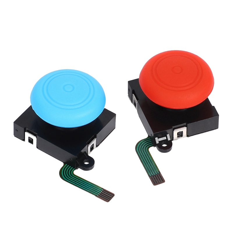 XHHDQES 4-Pack 3D Joycon Joystick Replacement, Include Tri-Wing, Cross Screwdriver, Pry Tools + 12 Thumbstick Caps+2 Brush. 