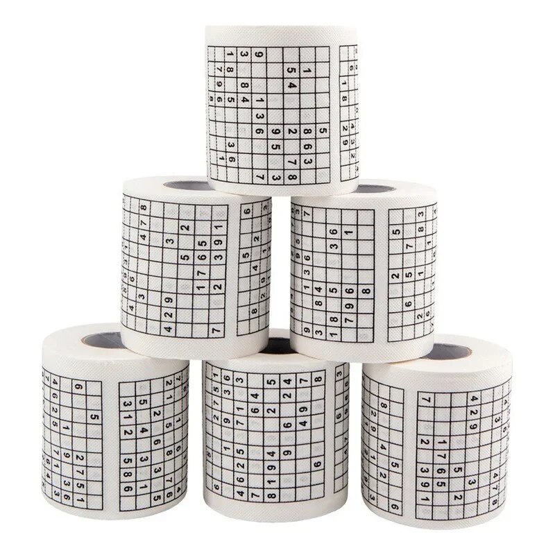 Sudoku Game Toilet Paper Office Home Puzzle Jiugong English. 