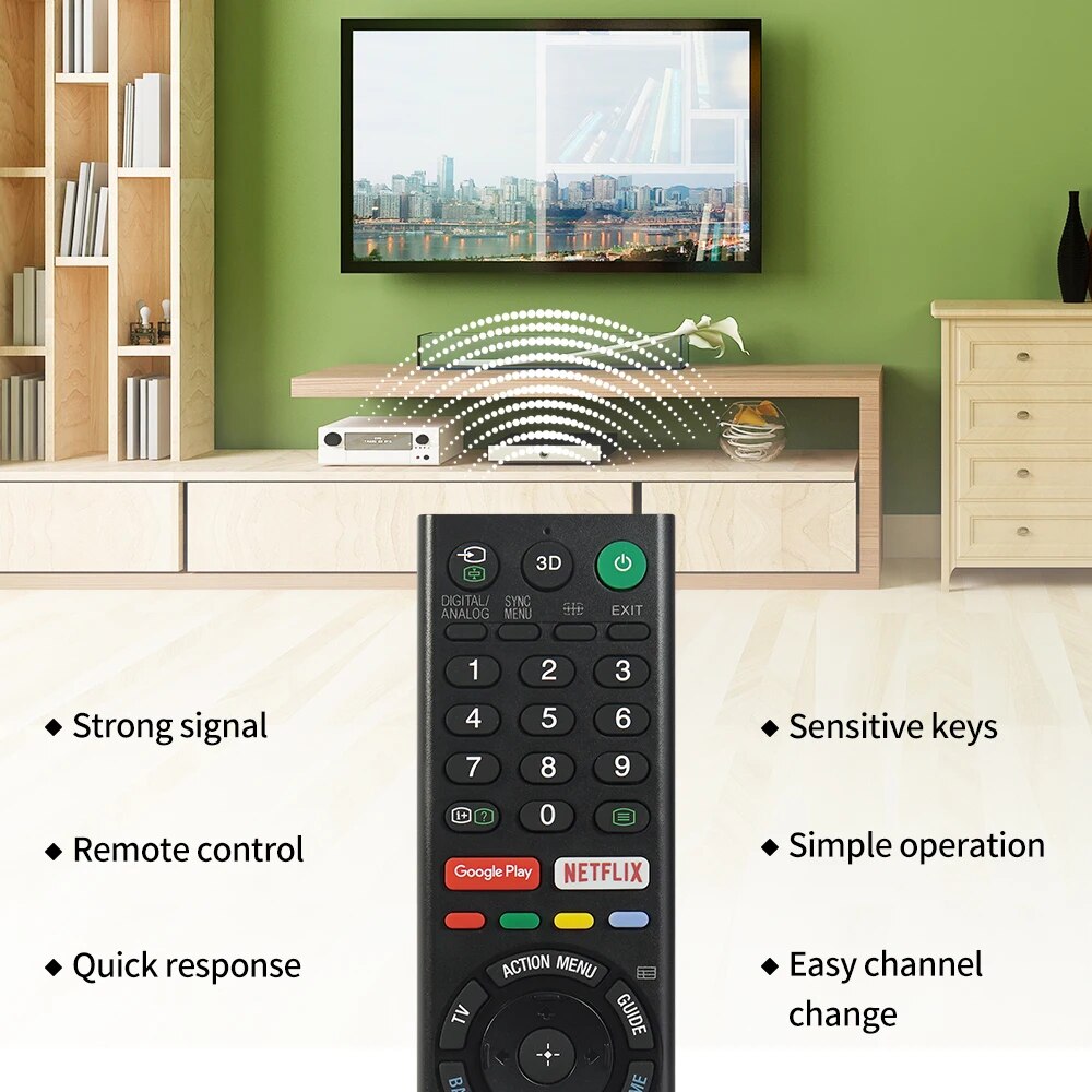 New RMT-TZ300A Replacement Remote Control For SONY Smart Bravia TV RMF-TX200P RMF-TX200E RMF-TX200U RMF-TX200B RMF-TX201U. 