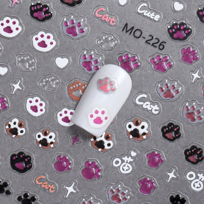3D Animal Cartoon Bunny Nail Stickers Set For Kids Cute Rabbit Nail Decals Cuilei. 